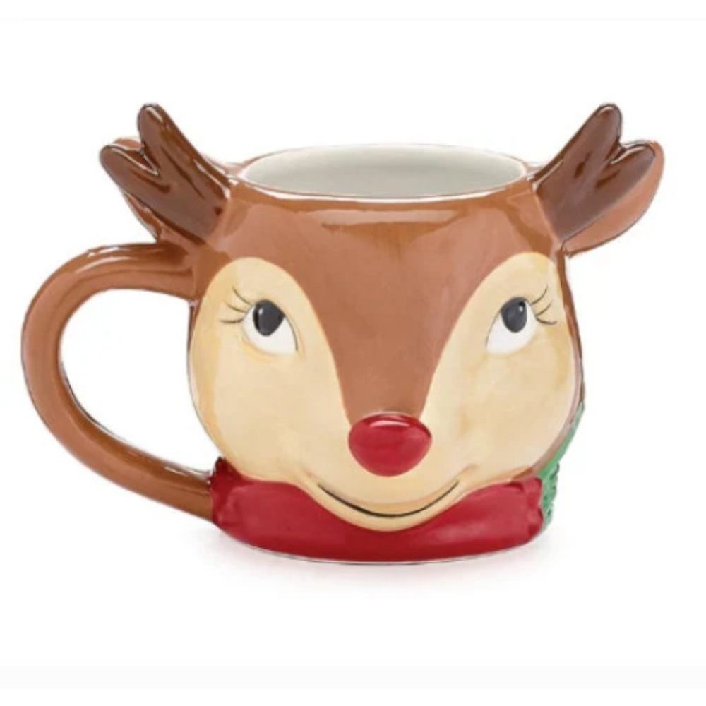Vintage Look 16oz Christmas Reindeer Mug Boutique Designer
